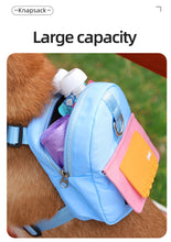 Load image into Gallery viewer, Waterproof Pet Backpack For Dogs Puppy Bag With Harness Collar Outdoor Travel Dog Snacks Backpack French Bulldog Dog Accessories
