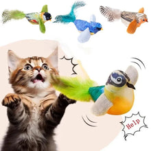 Load image into Gallery viewer, The pet cat toy emulates the sound bird to amuse the cat elastic rope to relieve boredom and resist scratching and biting
