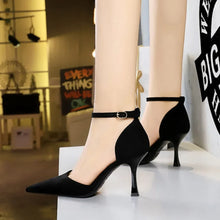 Load image into Gallery viewer, Concise Ankle Strap Mid Heels

