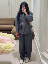 Load image into Gallery viewer, Elegant V-Neck Office Suit Set
