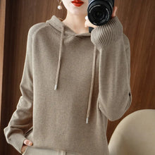 Load image into Gallery viewer, Soft Knit Hooded Pullover Sweater
