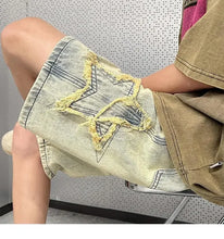 Load image into Gallery viewer, Retro High Street Denim Shorts
