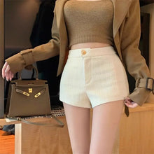 Load image into Gallery viewer, High Waist A Line Wool Shorts
