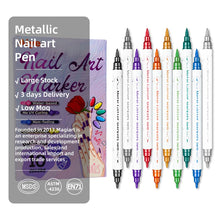 Load image into Gallery viewer, Nail Art Markers Customised Specialised Needle Tube Nail Art Pens Hand-Drawn Outline Pen Acrylic Paint Pen Set Acrylic Paintbrus

