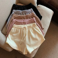 Load image into Gallery viewer, High Waist Drawstring Sweat Shorts
