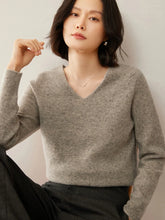 Load image into Gallery viewer, Merino Wool V Neck Sweater
