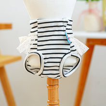 Load image into Gallery viewer, Striped Cotton Puppy Panties Set
