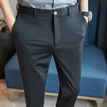 Load image into Gallery viewer, 29-42 Men's Summer Pants Thin Straight Stretch Casual Pants with No Trace No Ironing Fabric Silky and Cool Feeling
