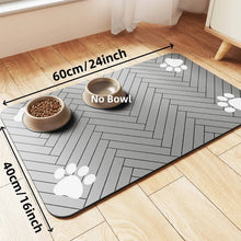 Load image into Gallery viewer, Pet Feeding Mat-Absorbent Pet Placemat Rubber Backing Quick Dry Water Mat for Dog Cat for Food and Water Bowl with Waterproof
