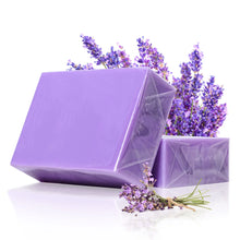 Load image into Gallery viewer, Natural Organic Lavender Essential Oil Soap Handmade Soap for Cleansing, Refreshing, Oil Control, Bath Soap

