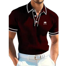 Load image into Gallery viewer, Men's Short Sleeve Polo Shirt with Buttons Casual Entertainment Decorative Whit Logo Clothing Leisure Fashion Polo
