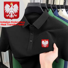 Load image into Gallery viewer, Poland Coat Of Arms Print Polo Shirt Mens Casual Breathable Lapel Tops Basic Short Sleeve T-Shirts Summer Commuting Male Clothes
