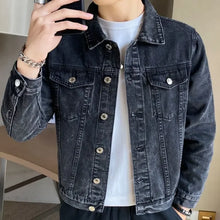 Load image into Gallery viewer, Black Y2K Denim Jacket
