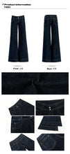 Load image into Gallery viewer, Women Vintage Blue Jeans Hip Hop Fashion Streetwear Y2K Wide Leg Straight Low Waist Jeans Baggy Denim Pants
