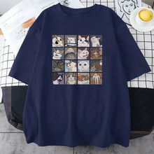 Load image into Gallery viewer, Funny Meme Cats Cotton Tee
