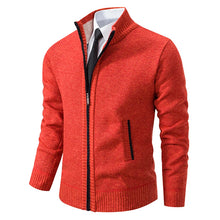 Load image into Gallery viewer, Stand Collar Fleece Zip Cardigan
