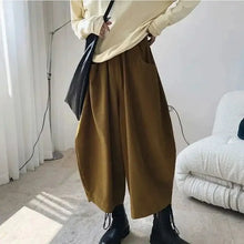 Load image into Gallery viewer, Women's Wide-Leg Pants Oversized Casual Harem Trousers with Pockets
