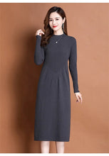 Load image into Gallery viewer, Autumn Knit A-Line Sweater Dress
