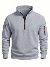 Load image into Gallery viewer, Men's sweatshirt 2025 autumn and winter new casual sports casual long sleeved high neck half zipper windproof top
