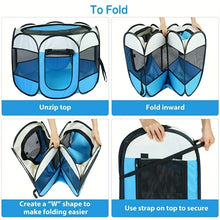 Load image into Gallery viewer, Classic-Style Portable Pet Playpen &amp; Tent | Durable, Foldable, Comfort Design | Secure Outdoor Pet Bed for Cats &amp; Dogs
