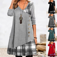 Load image into Gallery viewer, Elegant Button Detail Loose Dress
