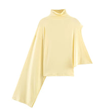 Load image into Gallery viewer, HH Women Spring Fashion Versatile High Neck Drape Asymmetric Top Female Sexy Elegant Slim High Street Casual Commuting Party Top

