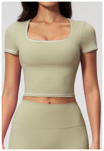 Load image into Gallery viewer, Yoga Shirts Women Sports T-Shirts Fitness Yoga Short Sleeve Gym Workout Top Running Active Shirts Female Push Up Sports T-shirts

