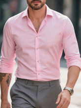 Load image into Gallery viewer, Elastic Solid Casual Business Shirt
