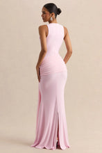 Load image into Gallery viewer, Elegant Mermaid Evening Dress Draped Detachable Cape Sleeveless Bodycon Maxi Gown Wedding Party Elegant Draped Formal Dress
