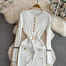 Load image into Gallery viewer, Elegant Rib Knit Pencil Dress
