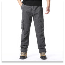 Load image into Gallery viewer, Loose Cotton Tactical Cargo Pants
