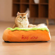 Load image into Gallery viewer, Hot Dog Pet Bed for Small Dogs Cats Soft Fleece Indoor Sleeping Nest Raised Support Cozy Puppy Cushion Home Pet Supplies
