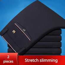 Load image into Gallery viewer, Men’s Classic Black Slim Fit Office Dress Pants
