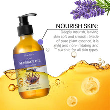 Load image into Gallery viewer, Lavender Relaxing Massage Oil Moisturizing Body Skin Smoothing Soft Stress Relief Muscle Sore Help Sleep Gua Sha Fragrance Oil
