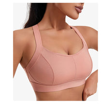 Load image into Gallery viewer, Women High Impact Sports Bra Criss Cross Back Padded Bra Workout Fitness Sports Yoga Bras Shockproof Sport Crop Top Vest
