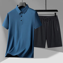 Load image into Gallery viewer, polo Shirts + shorts 2024 summer new style fashion Sportswear Men's Casual Sets Male Fashion shirts and shorts full size M-4XL
