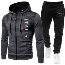 Load image into Gallery viewer, Autumn Winter Popular Men's Tracksuit Zipper Hoodie and Sweatpants Urban Casual Sporty Jogging Suit Male Daily Training Outfits
