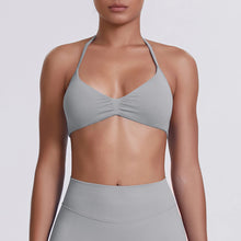 Load image into Gallery viewer, Sport Bra Strappy Bra Top Women High Support Thin Strap Halter Sport Seamless Bras Scrunch Workout Yoga Tank
