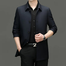 Load image into Gallery viewer, Solid Lapel Business Trench Coat
