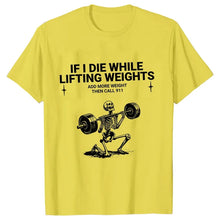 Load image into Gallery viewer, Gym Workout T-shirts for Men Clothing Funny Weightlifting Tshirts Short Sleeve Tops Clothes Fitness Exercise Tee Shirts Homme
