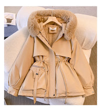 Load image into Gallery viewer, Fleece Lined Hooded Winter Puffer
