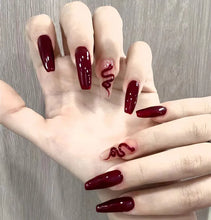 Load image into Gallery viewer, 24pcs Gradient Fake Nails French Ballerina Nail Waterproof Faux Medium Coffin false nails Fingernails Press on Nails Tips
