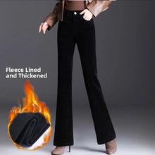 Load image into Gallery viewer, High Waist Corduroy Women's Pants Spring Autumn Winter Fashion Micro Flared Casual Trousers Slimming Warm Long Pants
