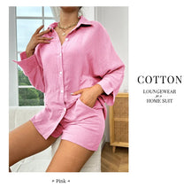 Load image into Gallery viewer, Cotton Button Down Pajama Set
