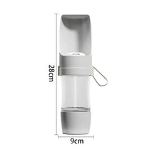 Load image into Gallery viewer, Pet Travel Water Bottle Portable with Food Container Foldable 2in1 Pet Outdoor Bowl Puppy Dog Cat Travel Drinking Food Feeder
