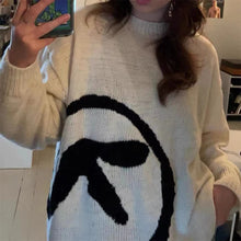 Load image into Gallery viewer, Men's Sweater Aphex Twin Knit Winter Oversized Vintage Long Sleeve Tops Jumper Pullover Y2k Streetwear Graphic Fashion Clothing
