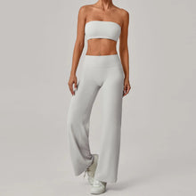 Load image into Gallery viewer, 2PCS Yoga Set Women Yoga Pant Workout Tracksuit Sportswear Gym High Waist Straight Leg Bottoms Fitness Bta Sports Suit XP01
