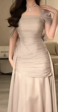 Load image into Gallery viewer, Modern Draped Velvet Evening Gown
