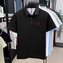 Load image into Gallery viewer, 100% pure cotton short sleeved men's polo shirt summer fashion high-end brand pony embroidery golf top casual business T-shirt
