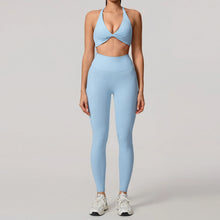 Load image into Gallery viewer, Summer 2PCS Yoga Suit Sports Set Women Quick-Dry Gym Set Women Tracksuit Running Workout Long Sleeve Sports Shirt Yoga Clothing
